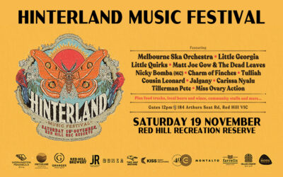 Hinterland Music Festival – Sat. 19 Nov. Red Hill